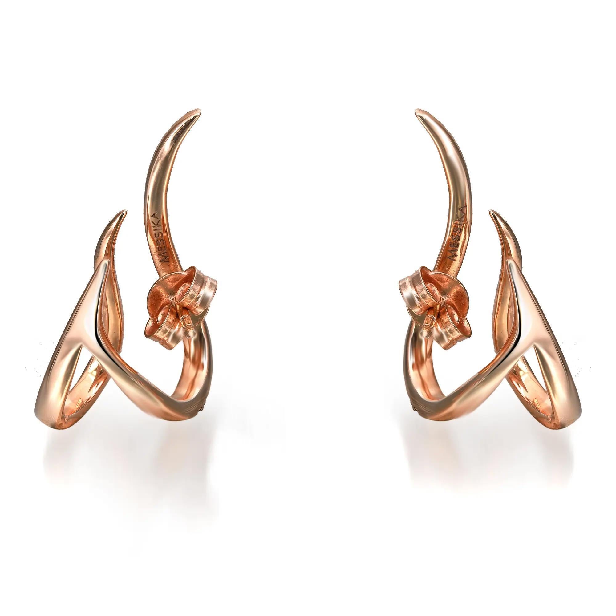 Sparkle all way with these beautiful Messika Gatsby Daisy diamond earrings. Crafted in fine 18K rose gold. These earrings feature pave set round brilliant cut diamonds weighing 0.97 carat. Diamond color G and clarity VS. Total weight: 5.05 grams.