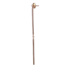Messika 1.26Cttw 2 Barrettes Gatsby Diamond Long Drop Earrings 18K Rose Gold