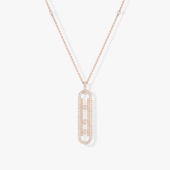 Messika 18 Karat Pink Gold Move Diamond Necklace 'Anniversary Edition'