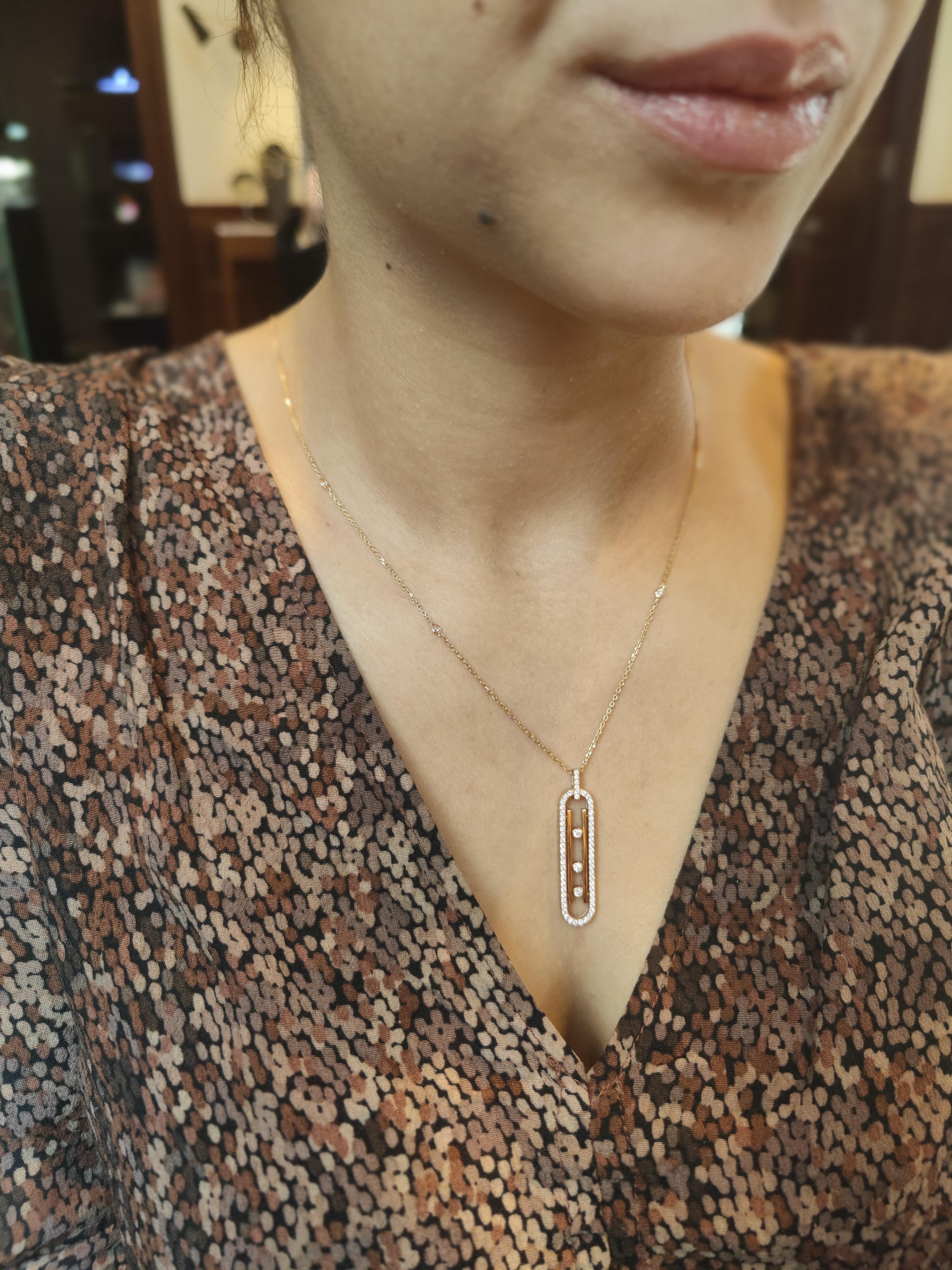 moving diamond necklace