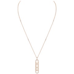 Messika 18 Karat Pink Gold Move Diamond Necklace 'Anniversary Edition'