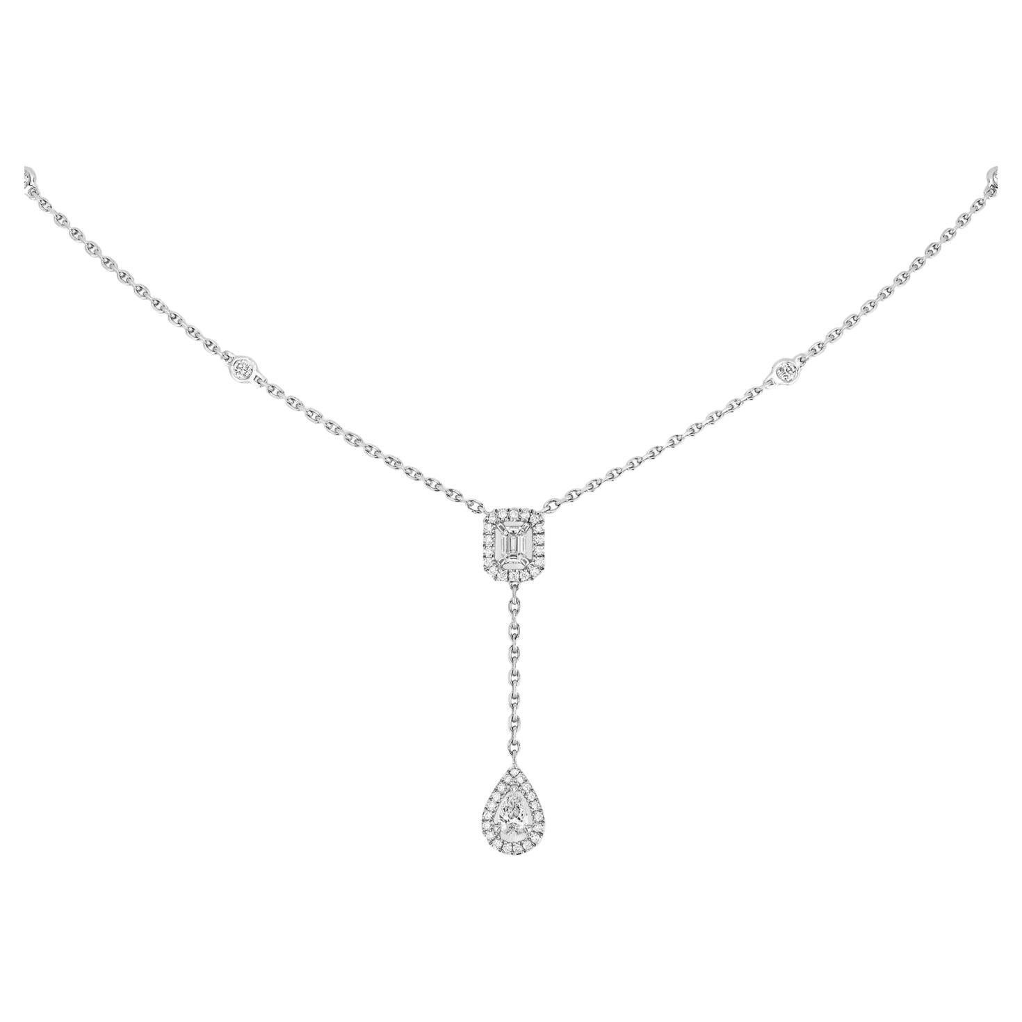 MESSIKA Collier de cravate en or blanc 18 carats mon jumeau en vente