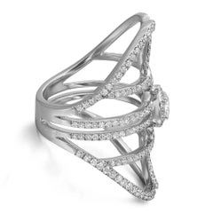 Messika 1.81Cttw New Amazone Diamond Ring 18K White Gold Size 54 US 6.75