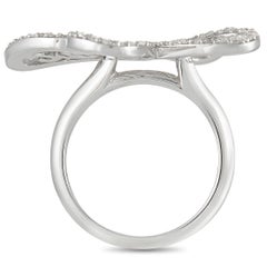 Messika 18K White Gold 0.78 Ct Diamond Arabesque Butterfly Ring