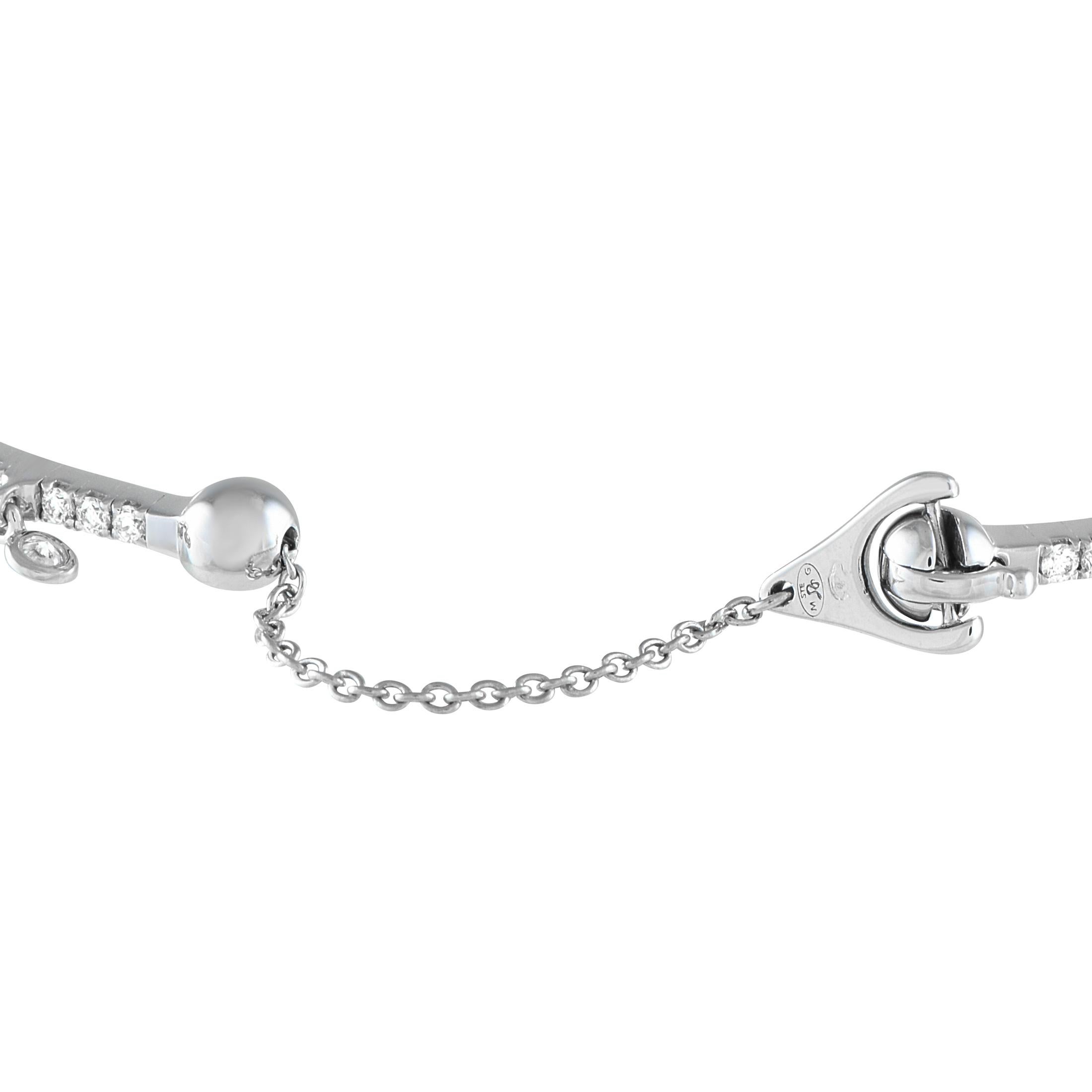 Round Cut Messika 18K White Gold 0.80ct Diamond Bracelet