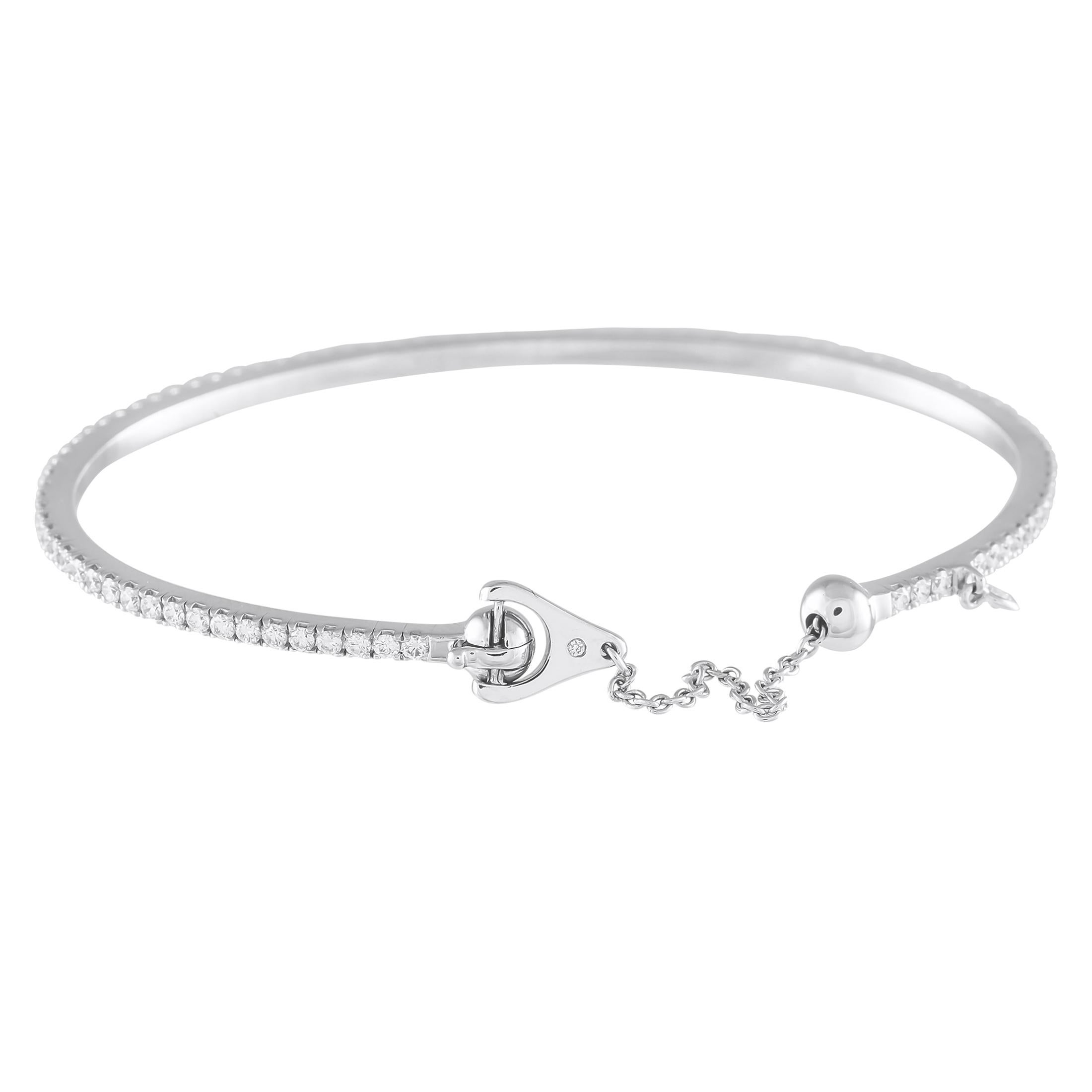 Round Cut Messika 18K White Gold 0.80ct Diamond Bracelet