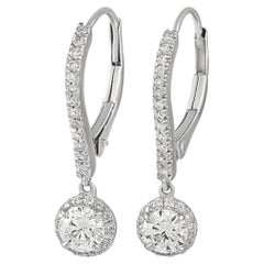 Messika 18K White Gold 0.84 ct Diamond Drop Earrings