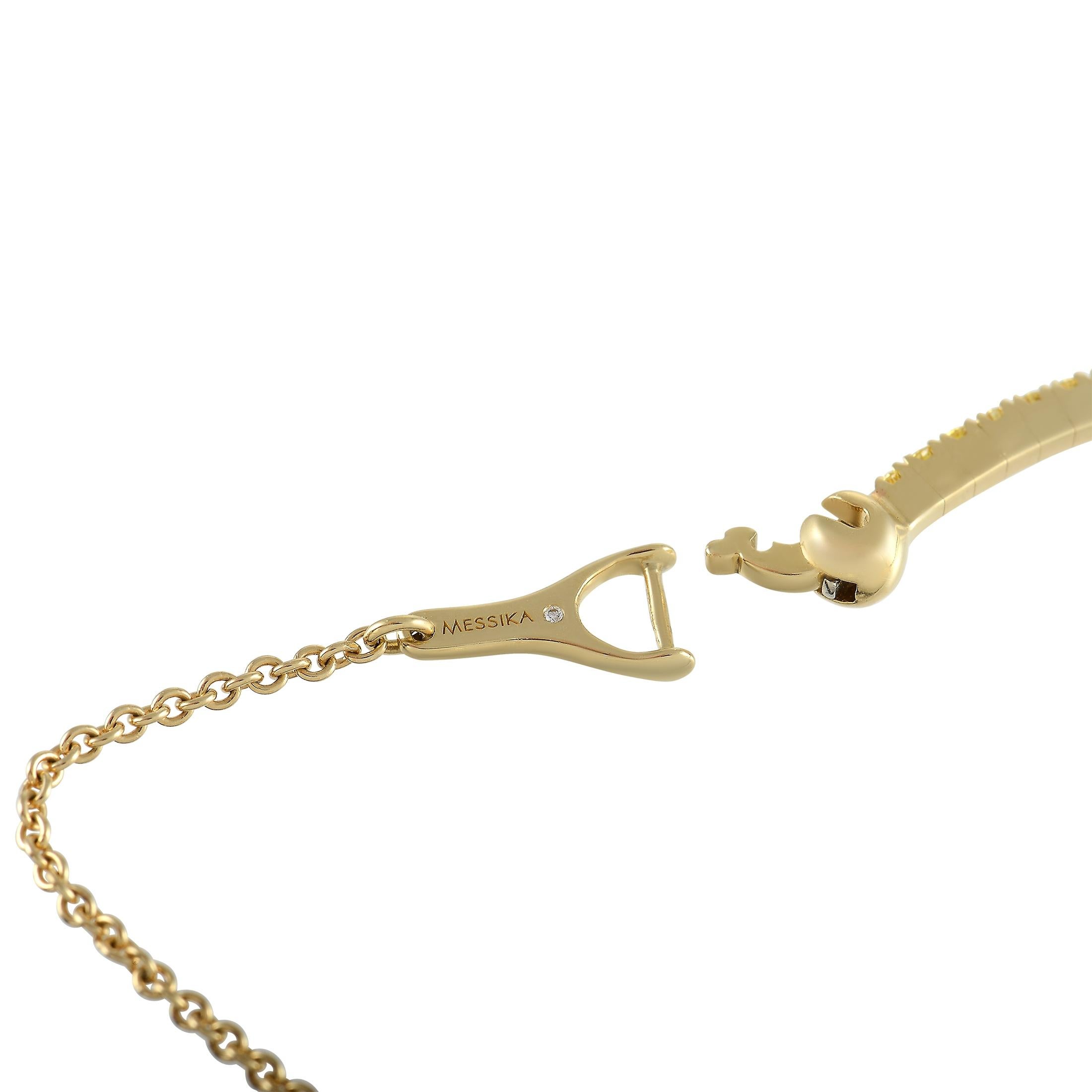 Messika 18 Karat Weißgold 0,95 Karat gelber Fancy-Diamant-Armreif (Rundschliff)