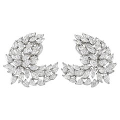 Messika 18K White Gold 10.35 ct Pear and Marquise Diamond Earrings