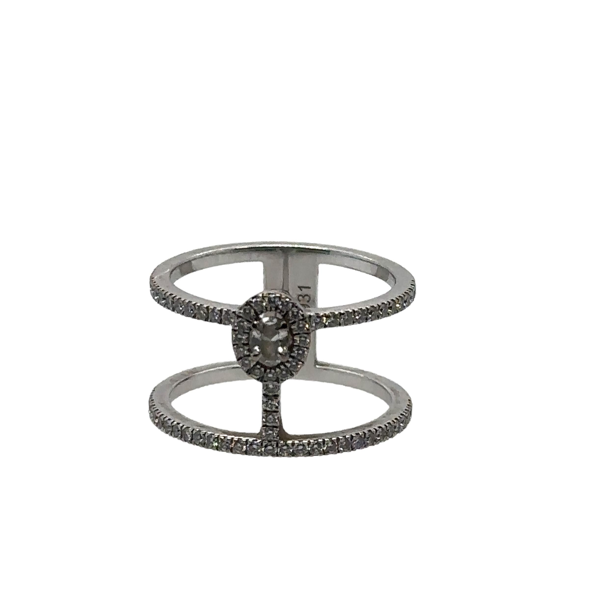 Messika 18k White Gold & Diamond Bracelet & Ring In Excellent Condition For Sale In Vaughan, CA