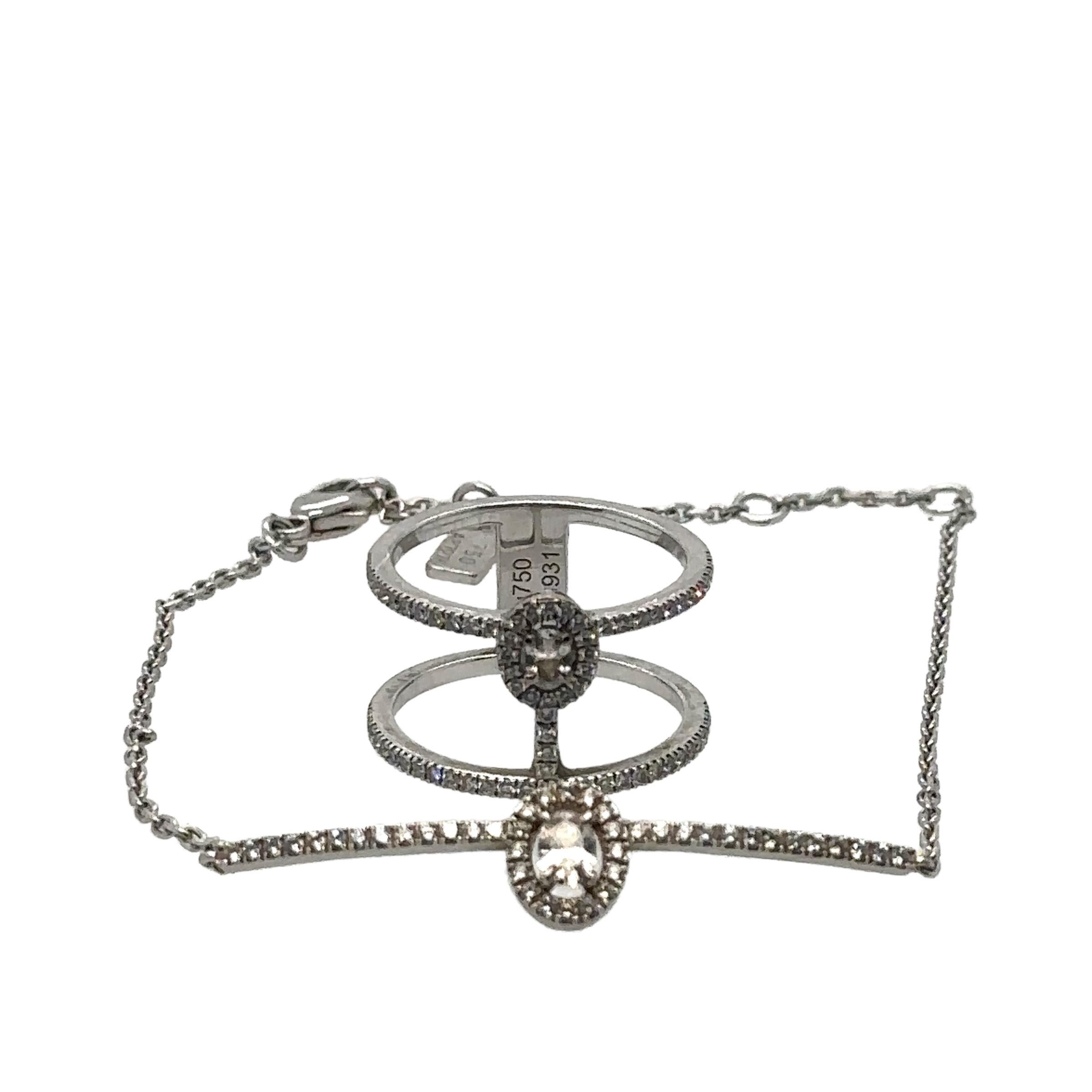 Messika 18k White Gold & Diamond Bracelet & Ring For Sale 2