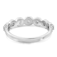 Messika Alliance Joy Demi-Tour Diamond Ring 18K White Gold Size 52 US 6