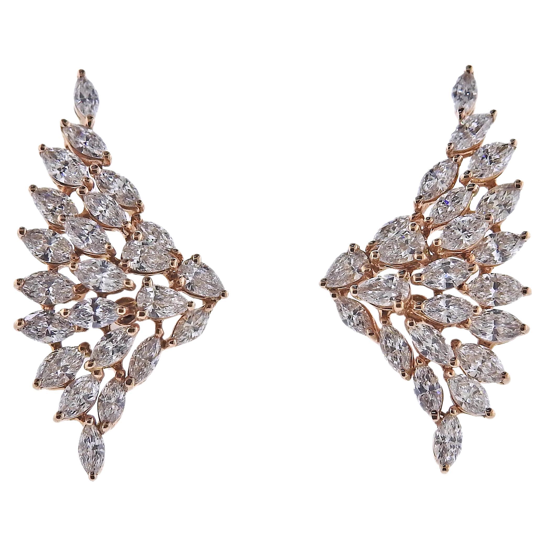 Messika Glam'Azone Gold Diamond Earrings For Sale at 1stDibs
