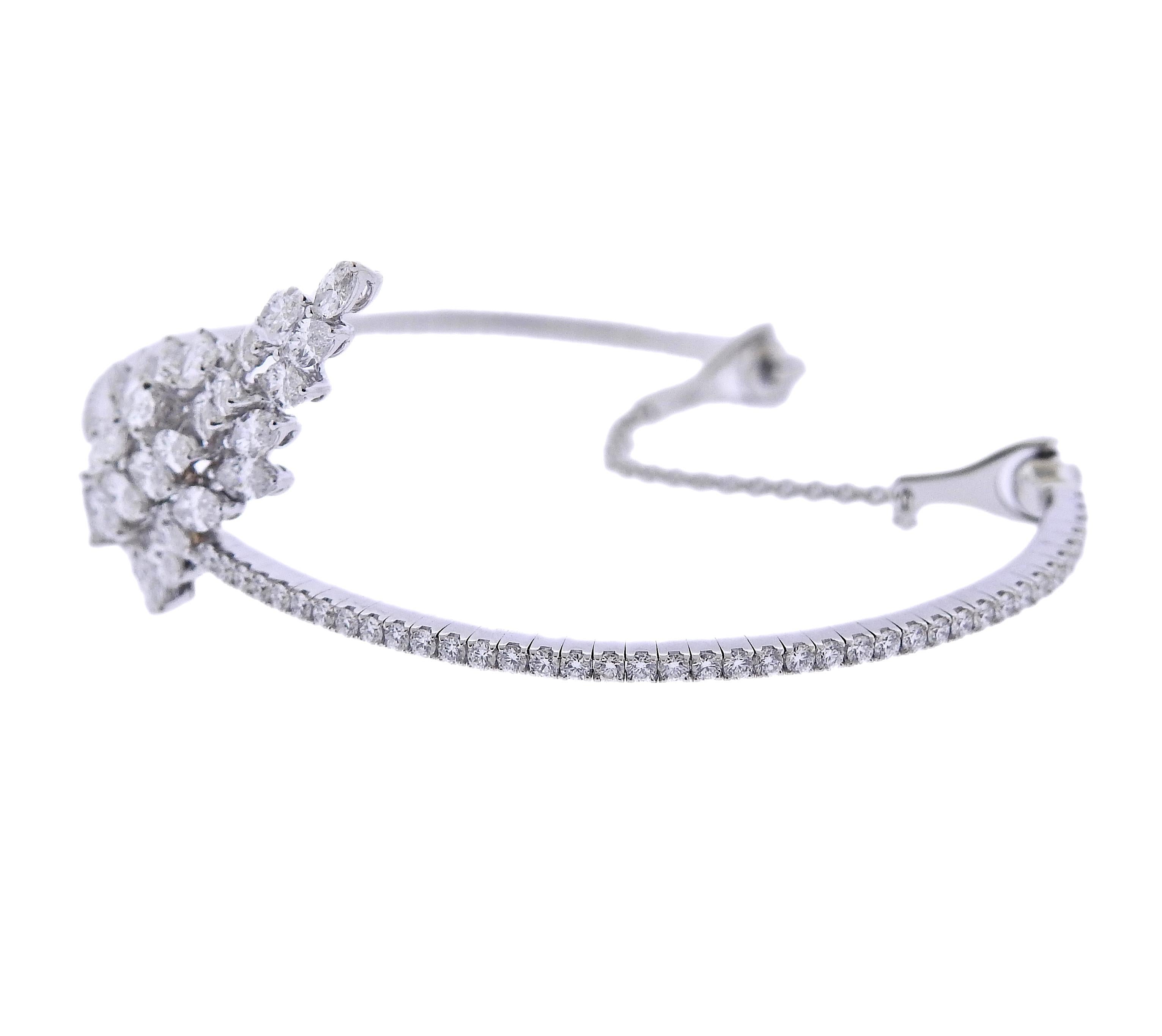 engelsarmband aus 18 Karat Weißgold von Messika, mit 2,85 ct G/VS-Diamanten. Neu, Geschäftsmuster, mit Box. Einzelhandel $18960. Armband passt ca. 6,75