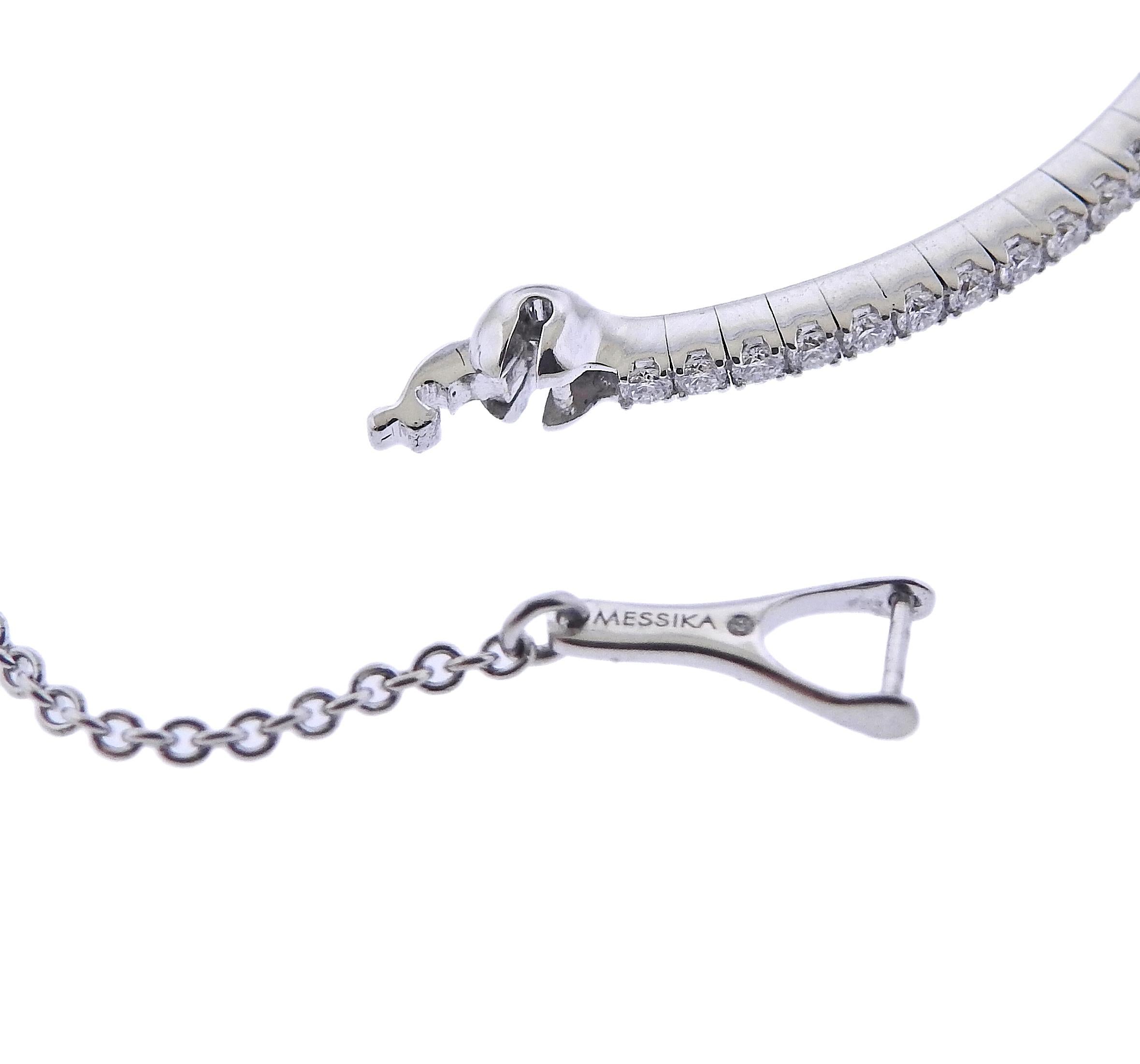 Messika Engel Weißgold-Diamantarmband im Zustand „Neu“ im Angebot in Lambertville, NJ
