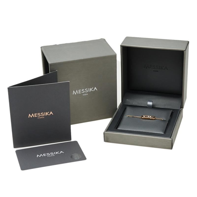 Messika Baby Move Diamond 18k Rose Gold Bracelet In Good Condition In Dubai, Al Qouz 2