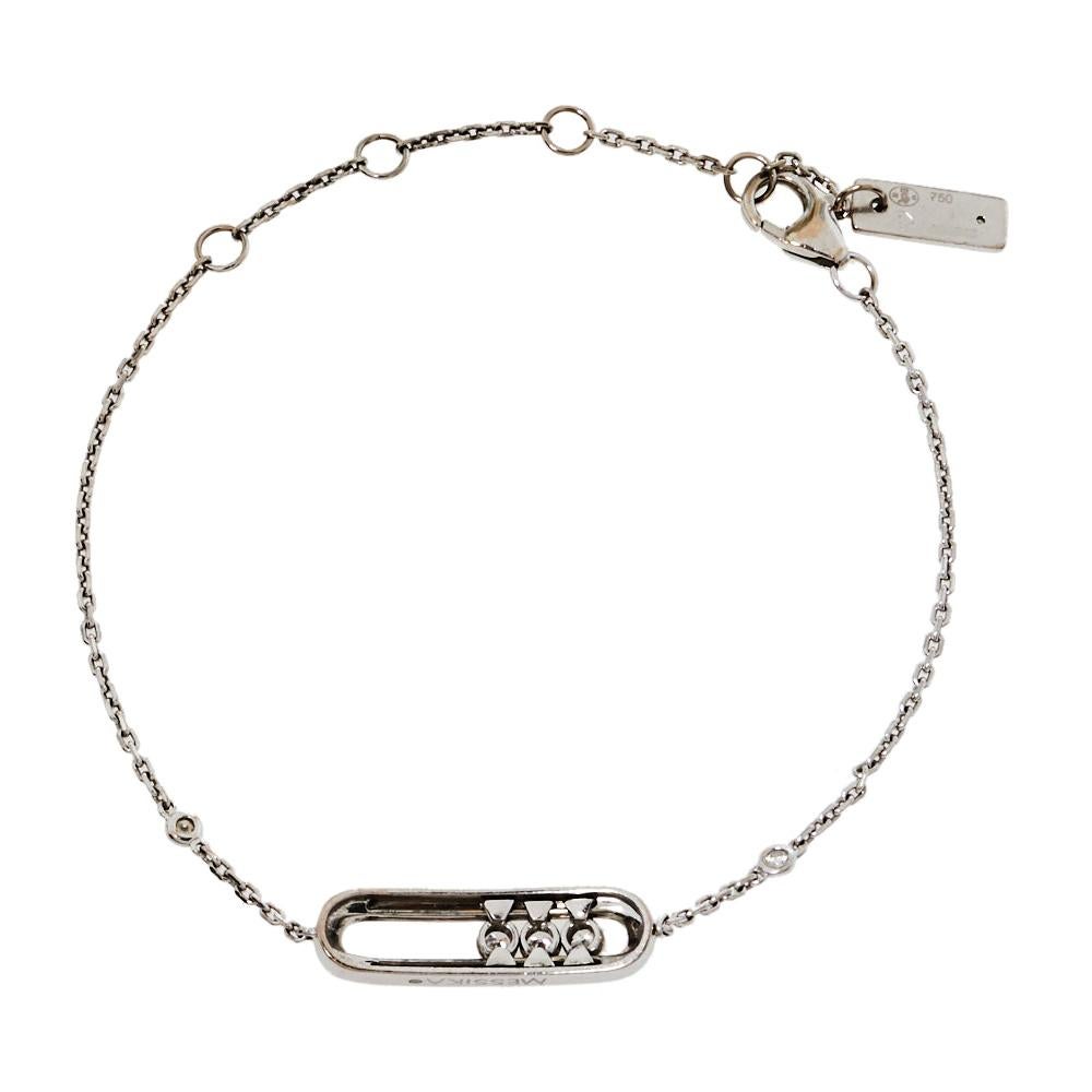 Messika Baby Move Diamond 18K White Gold Bracelet