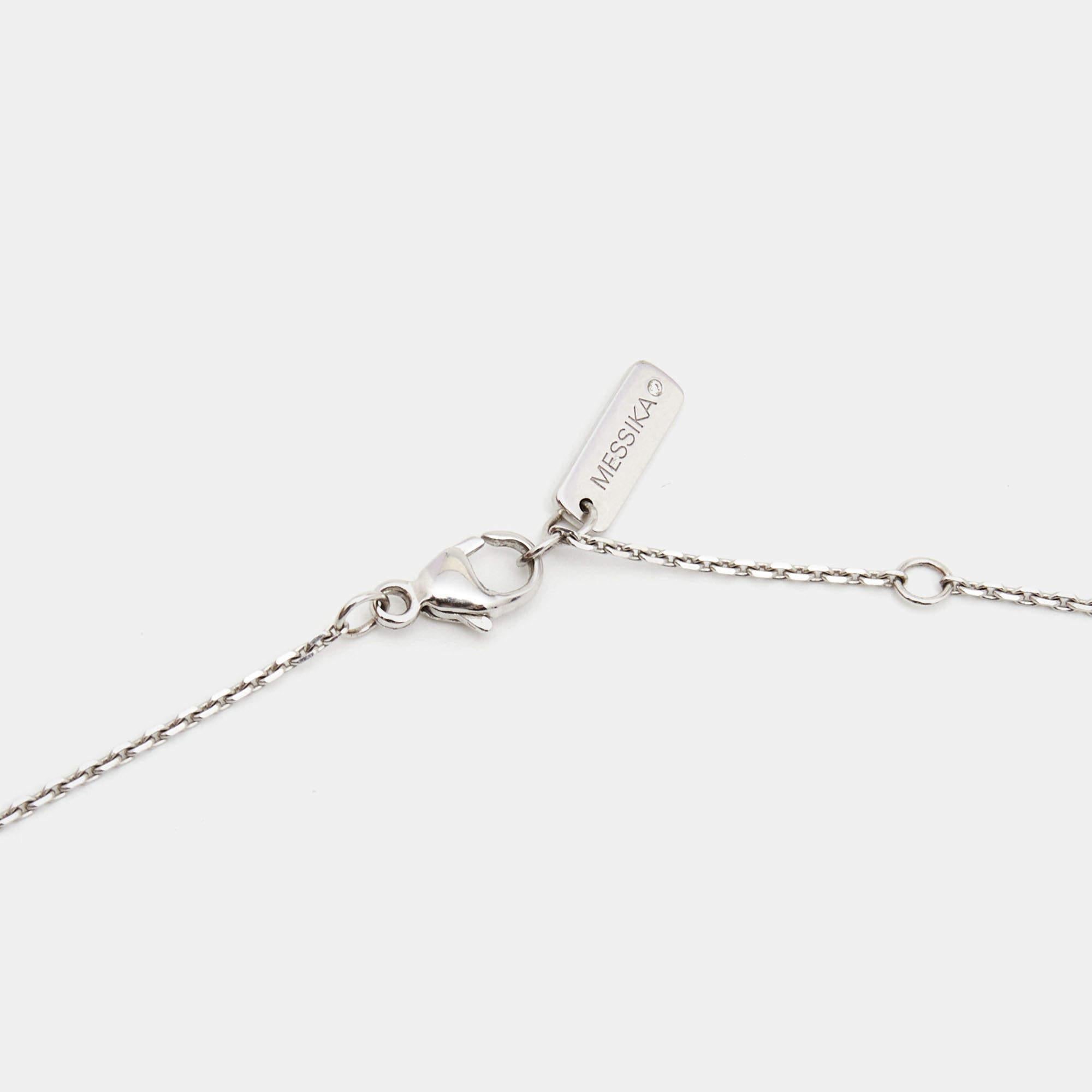 Uncut Messika Baby Move Diamond 18k White Gold Necklace