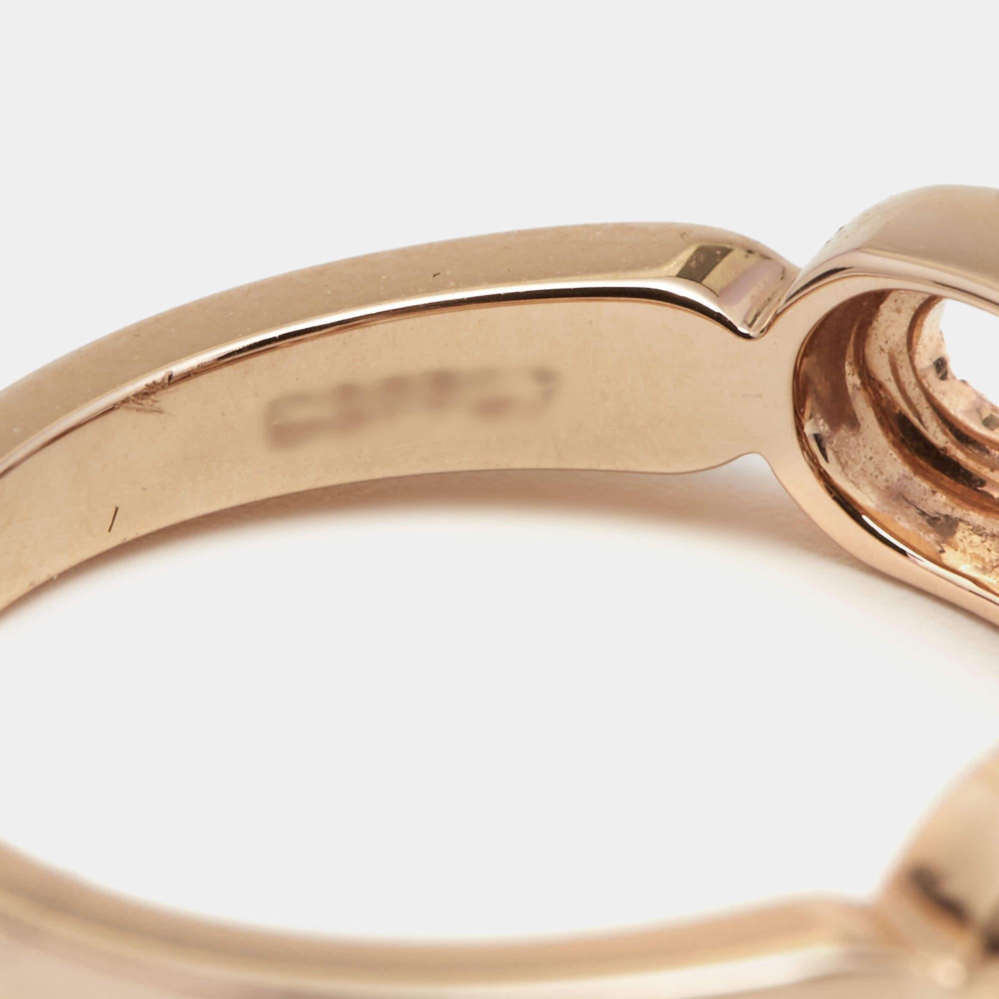 Messika Baby Move Diamonds 18k Rose Gold Ring Size 50 In Good Condition In Dubai, Al Qouz 2