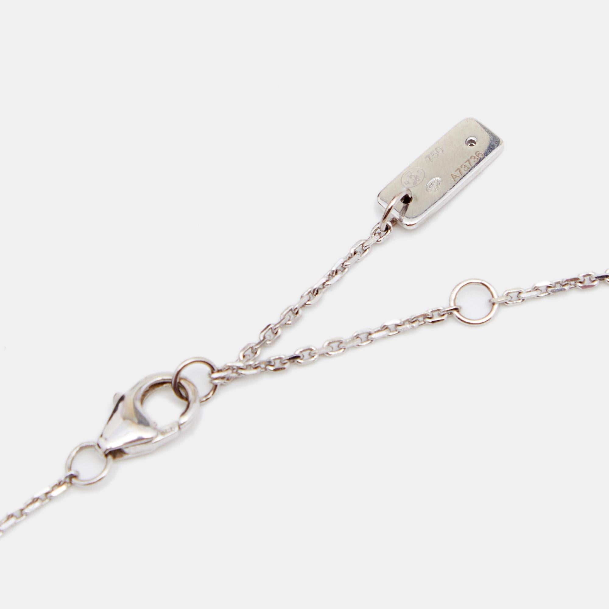 Uncut Messika Baby Move Pavé Diamond 18k White Gold Necklace