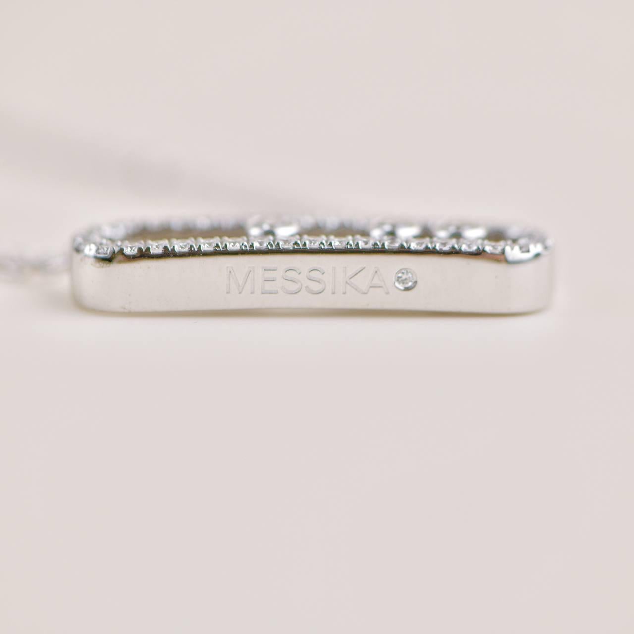 Messika Baby Move Pavé Diamond 18k White Gold Pendant Necklace 4