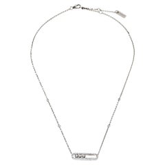 Messika Baby Move Pave Diamond 18K White Gold Pendant Necklace