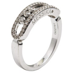 Messika Baby Move Bague en or blanc 18k pavée de diamants Taille 50