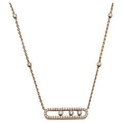 Messika Baby Move Pavé Diamonds 18k Rose Gold Necklace