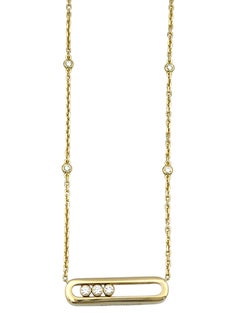Messika Baby Move Sliding Diamond Pendant Necklace in 18 Karat Yellow Gold