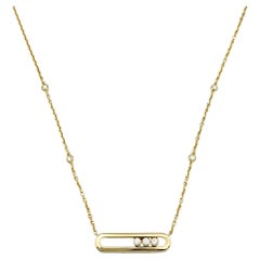 Messika Baby Move Sliding Diamond Pendant Necklace in 18 Karat Yellow Gold