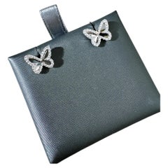 Messika "Butterfly Fly" 18K White Gold and Pavé Diamond Stud Earrings