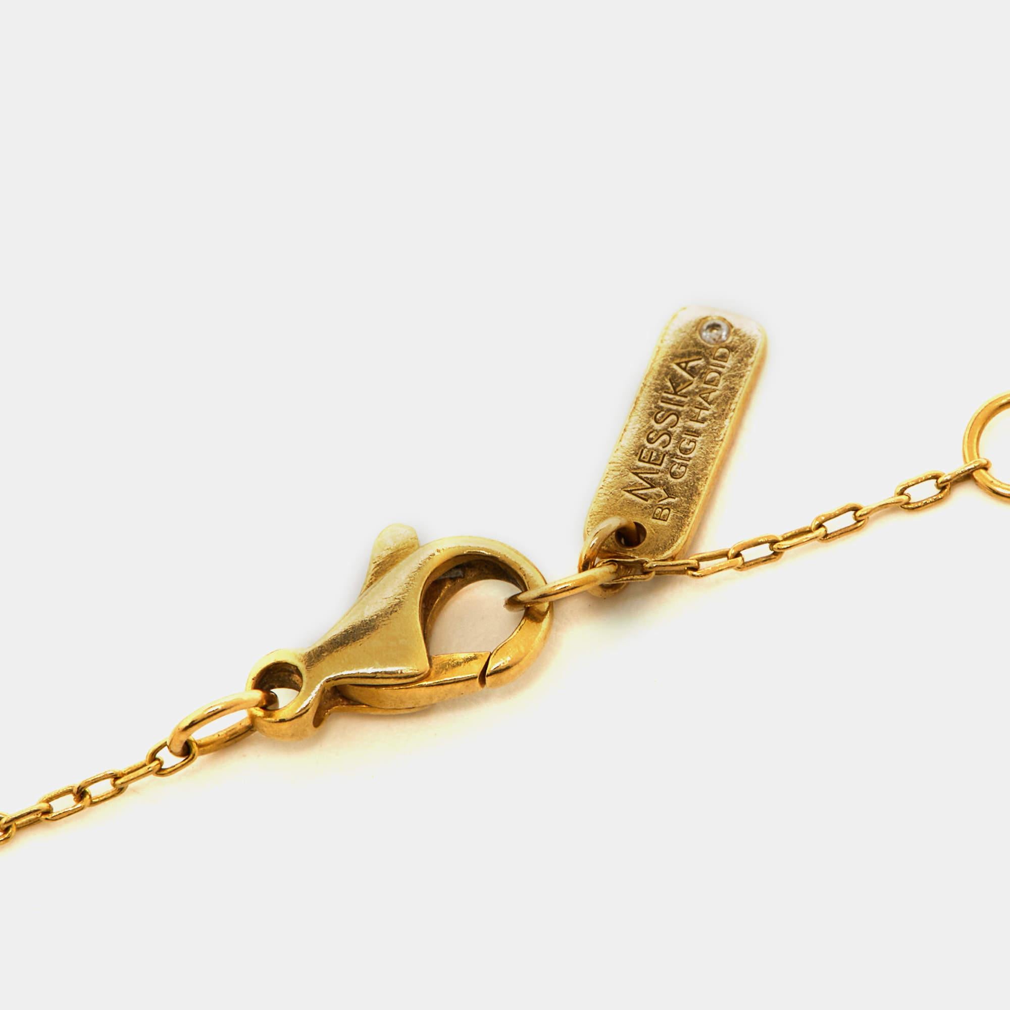 Uncut Messika by Gigi Hadid Move Addiction Diamond 18k Yellow Gold Bracelet