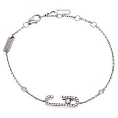 Messika by Gigi Hadid Move Addiction Pave  18k White Gold Bracelet