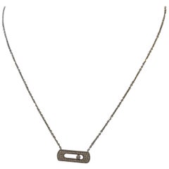 Messika Diamond "Baby Move" Necklace in 18 Karat White Gold