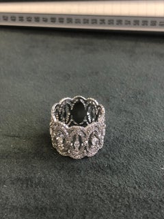 Messika Diamond "Lace" Ring in 18 Karat White Gold