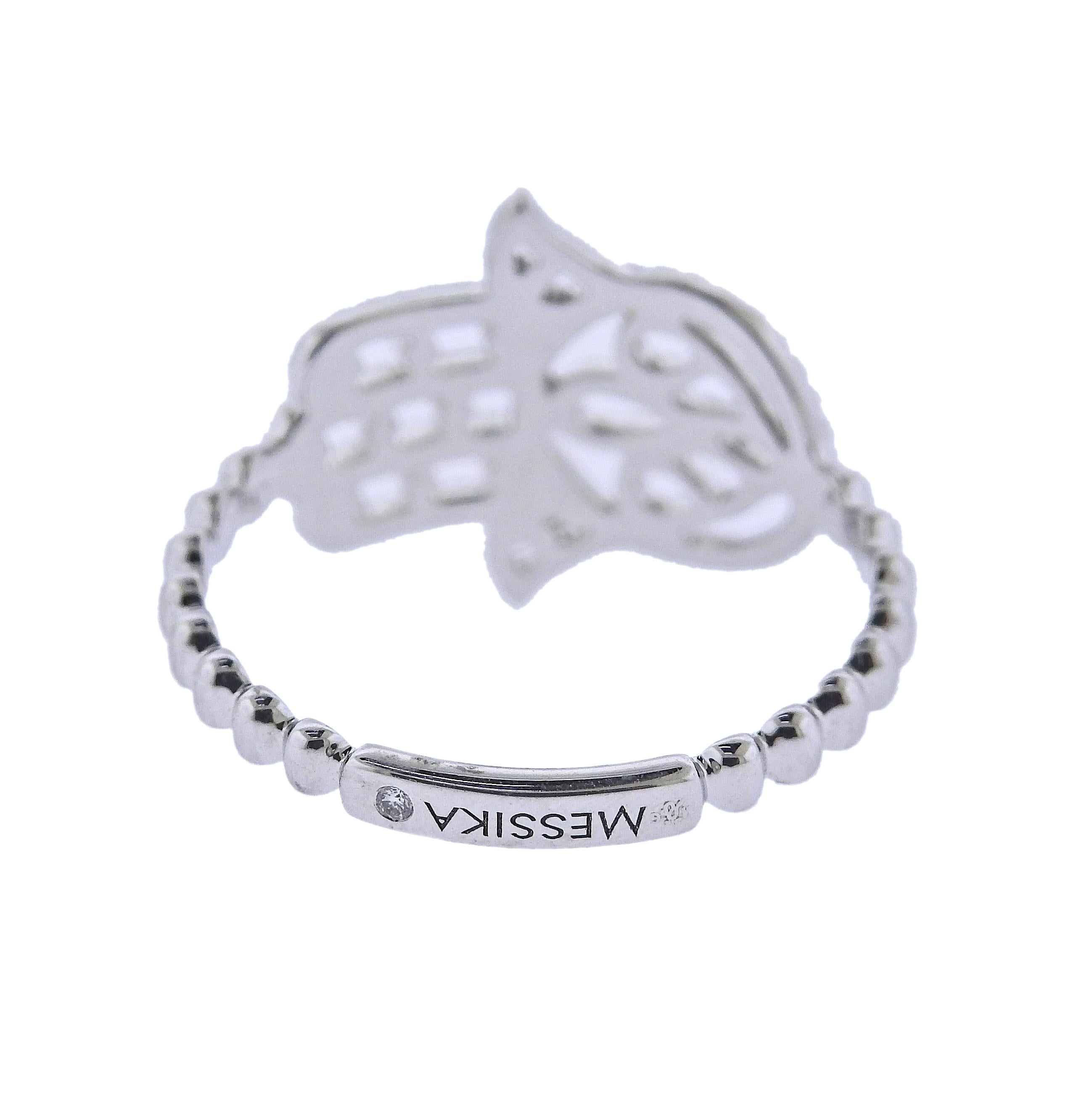 Round Cut Messika Faith Gold Diamond Ring For Sale