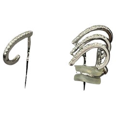 Boucles d'oreilles Messika Gatsby Multi Créoles Diamants Blancs