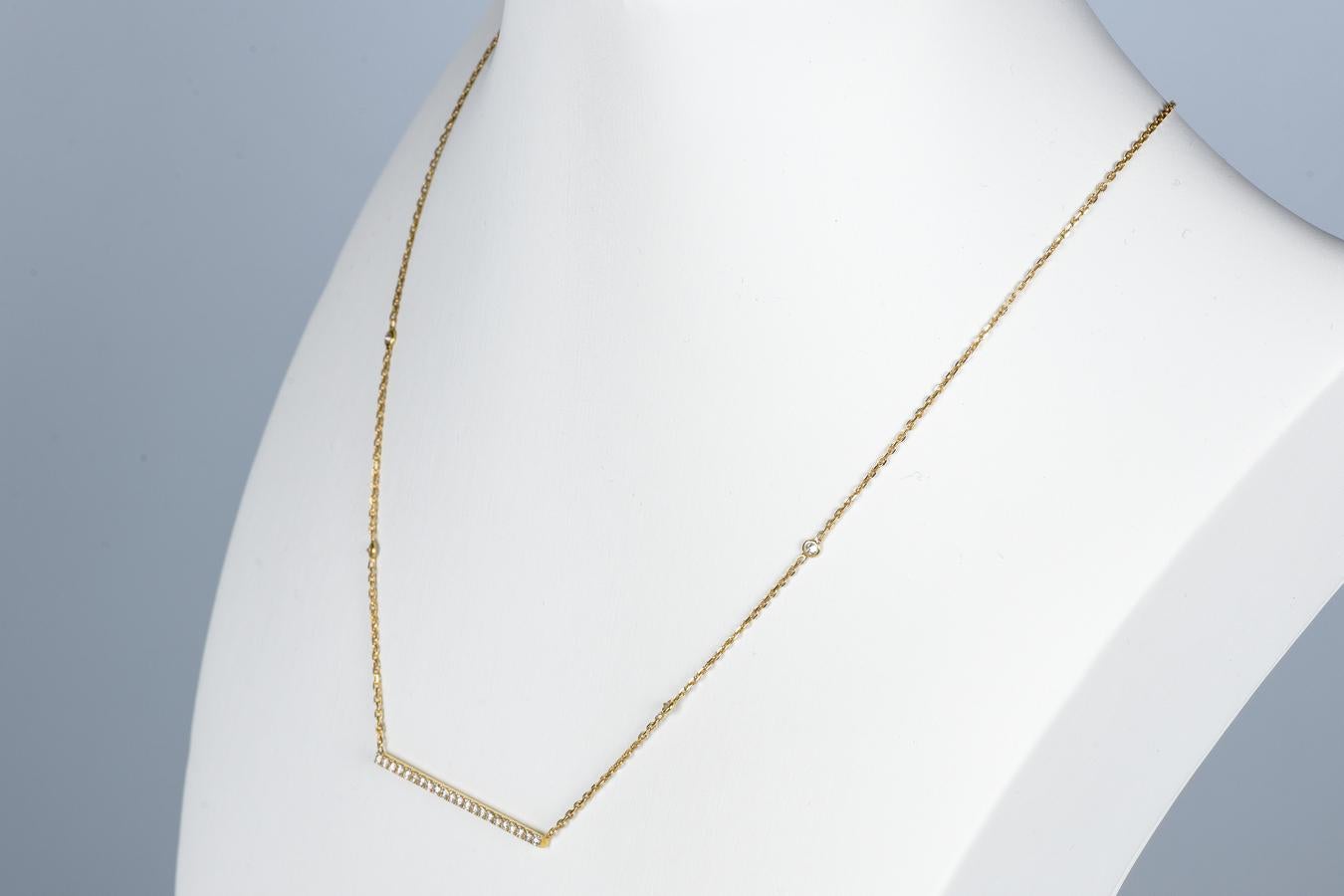 Messika Gatsby Necklace 18K Yellow Gold Diamonds For Sale 4