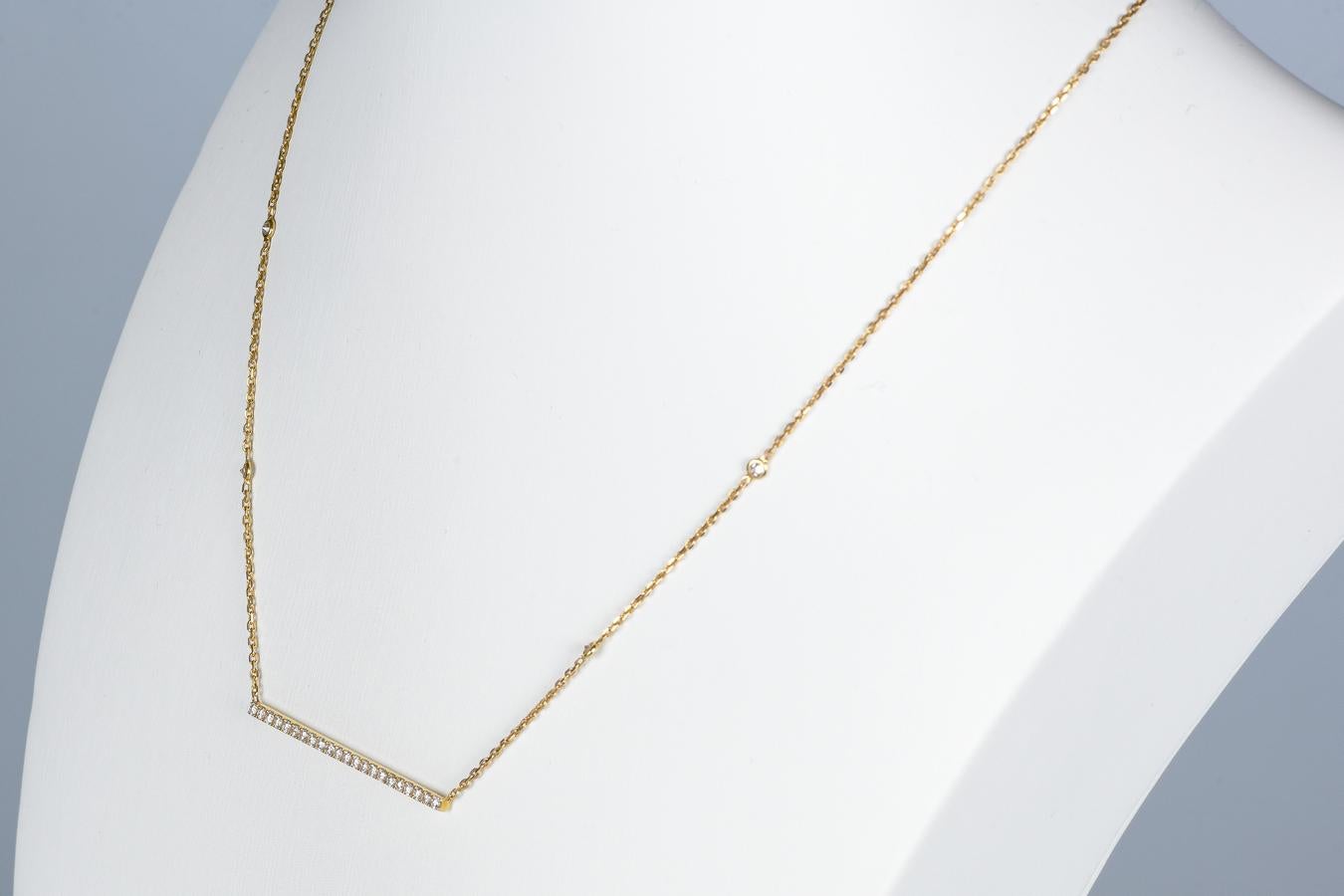 Messika Gatsby Necklace 18K Yellow Gold Diamonds For Sale 5