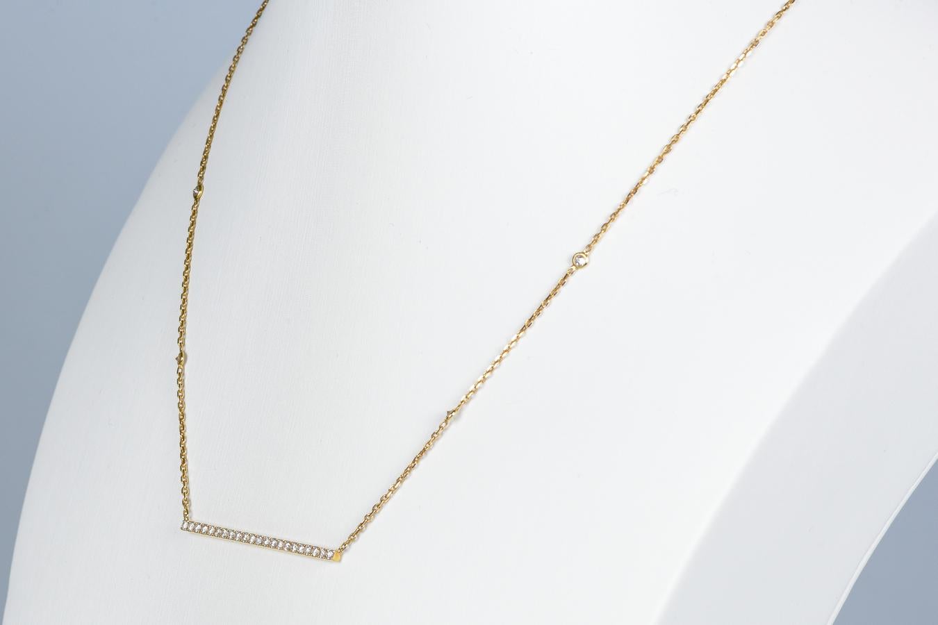 Messika Gatsby Necklace 18K Yellow Gold Diamonds For Sale 6