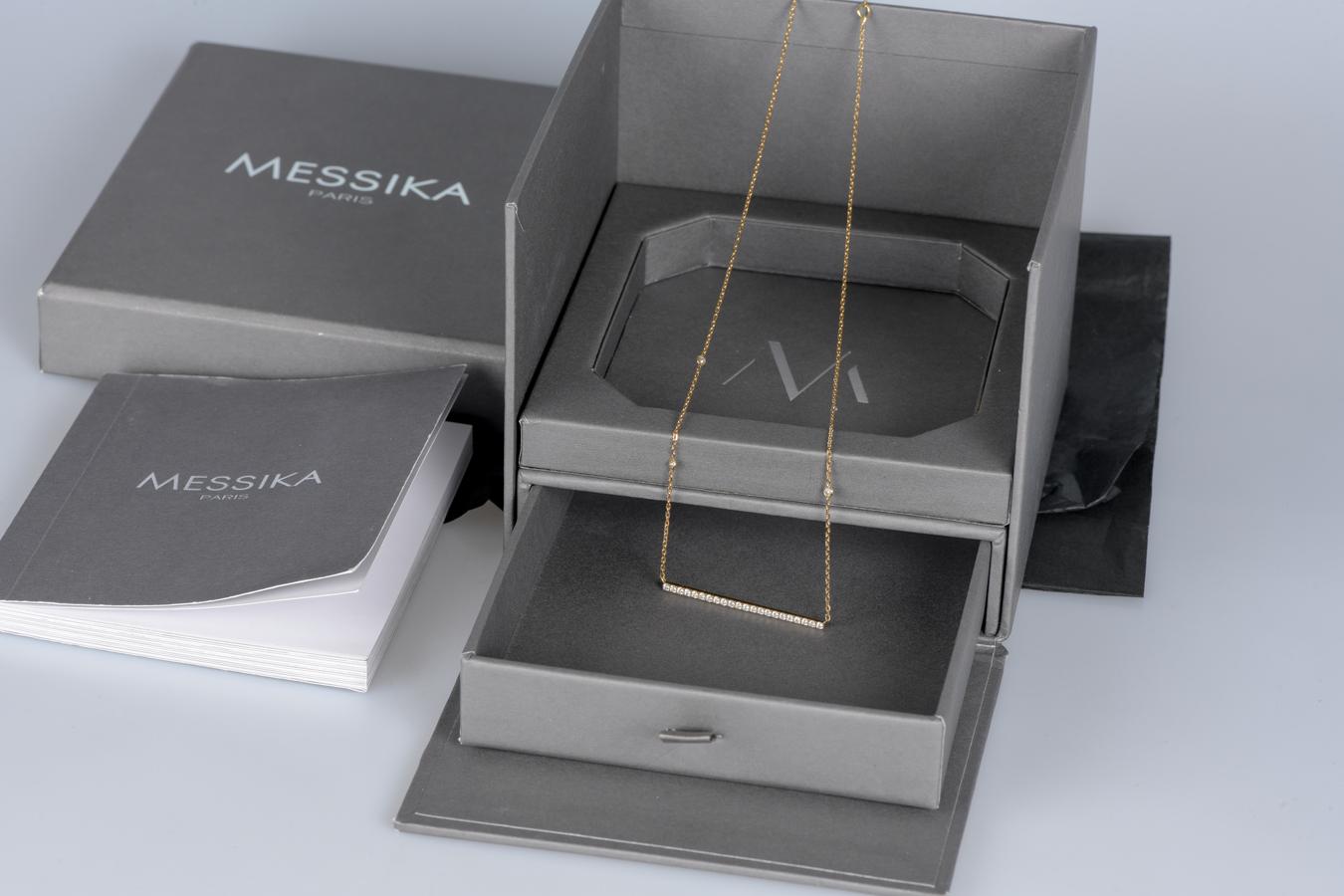 Messika Gatsby Necklace 18K Yellow Gold Diamonds For Sale 13
