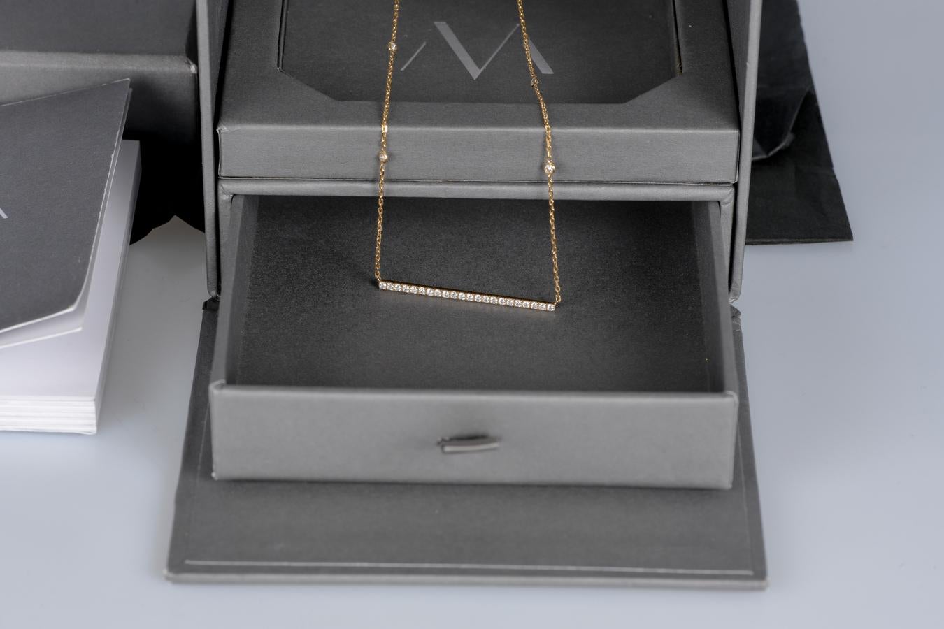 Messika Gatsby Necklace 18K Yellow Gold Diamonds For Sale 14