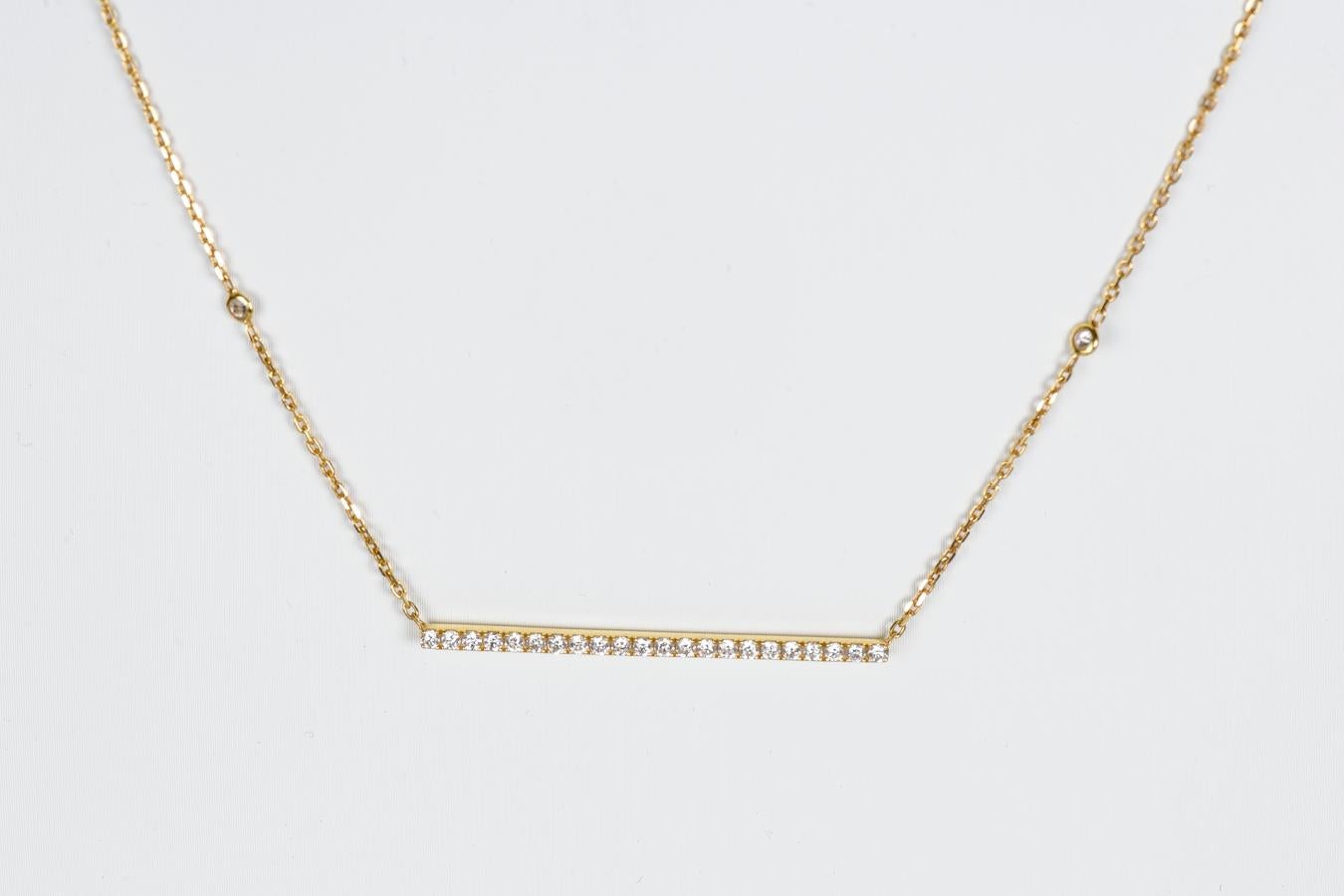 Messika Gatsby Necklace 18K Yellow Gold Diamonds In Excellent Condition For Sale In Monte-Carlo, MC