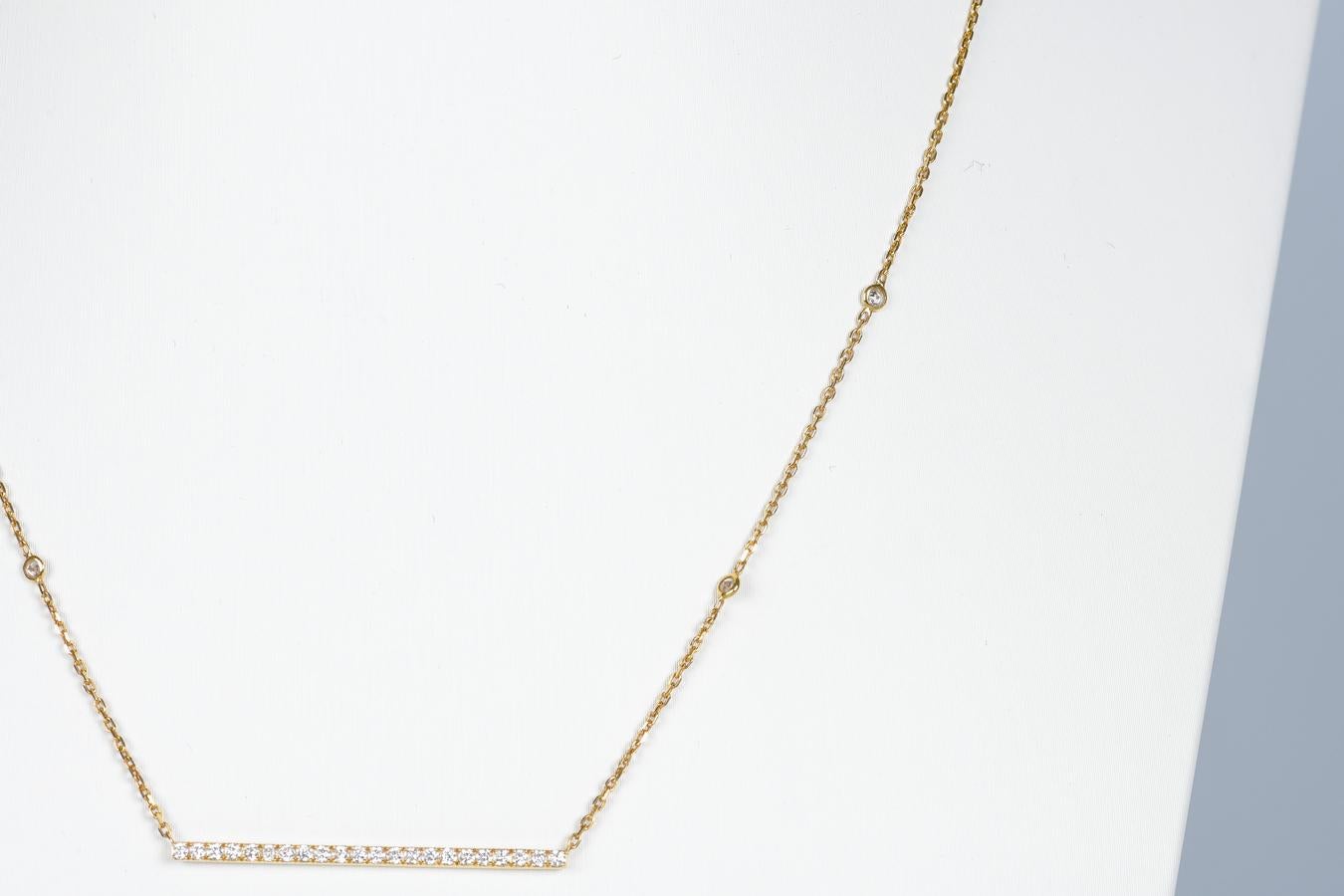 Women's Messika Gatsby Necklace 18K Yellow Gold Diamonds For Sale