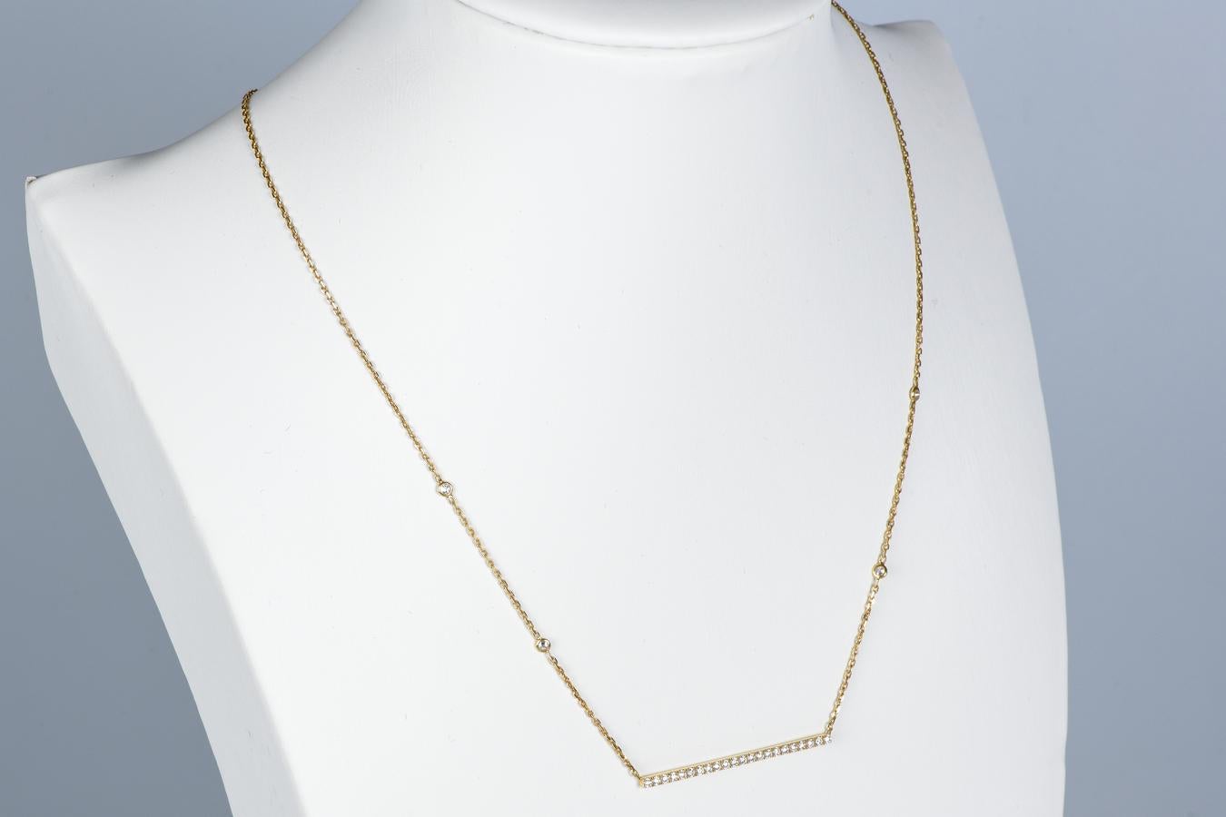 Messika Gatsby Necklace 18K Yellow Gold Diamonds For Sale 1