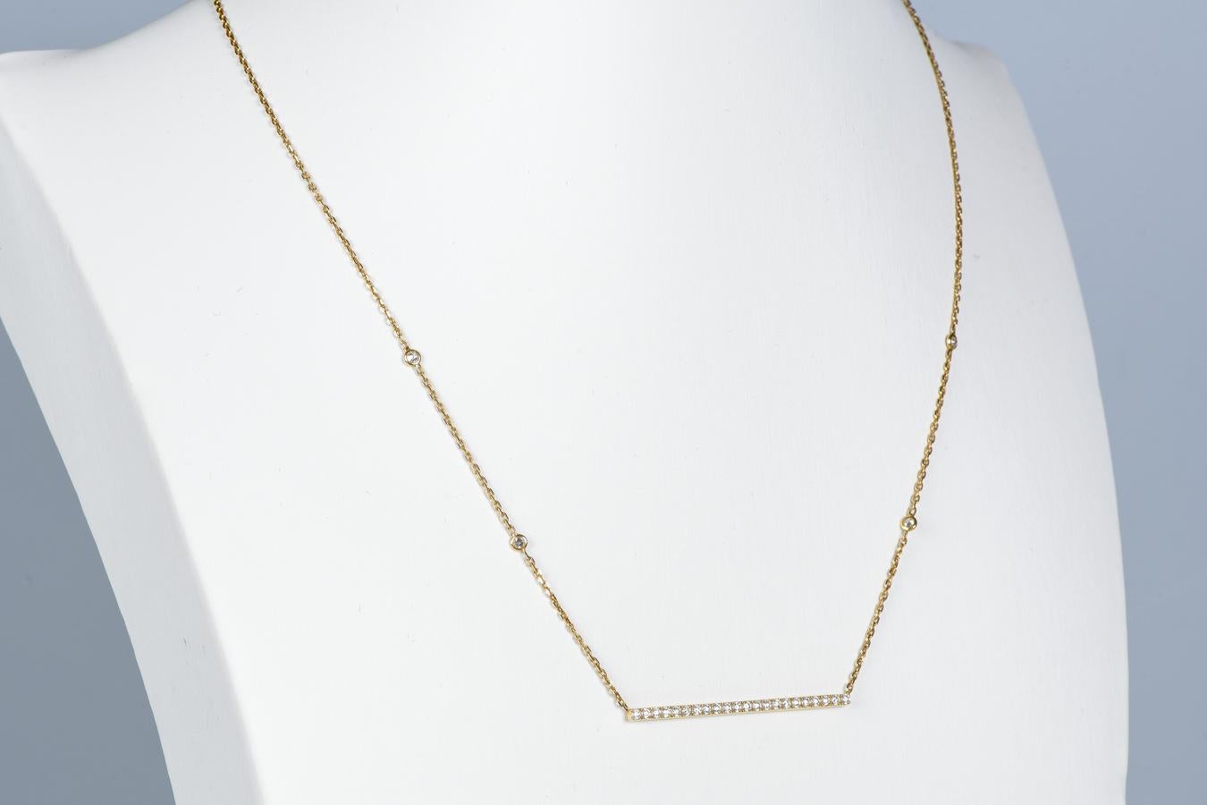 Messika Gatsby Necklace 18K Yellow Gold Diamonds For Sale 2