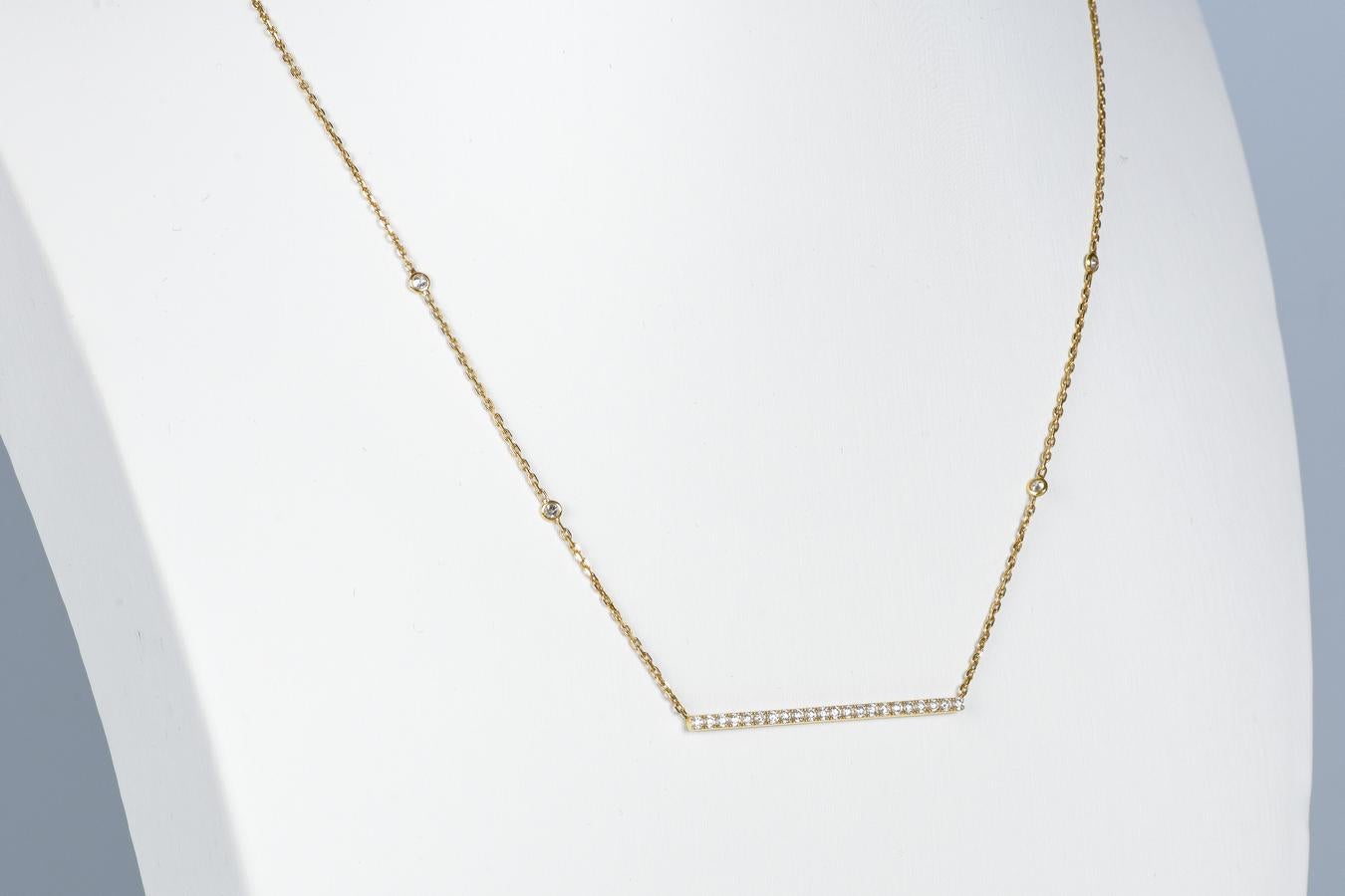 Messika Gatsby Necklace 18K Yellow Gold Diamonds For Sale 3