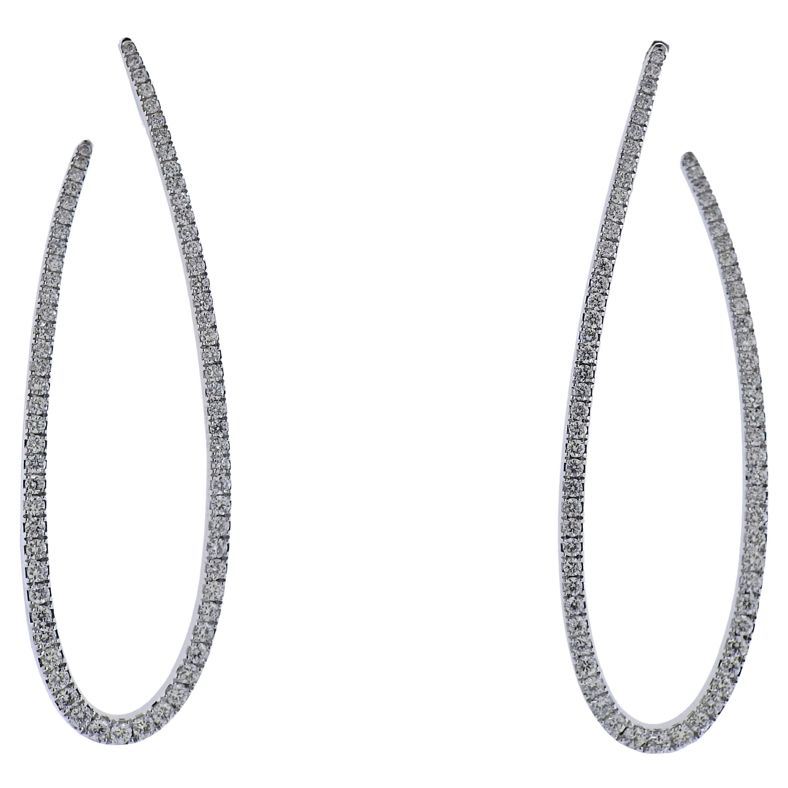 Messika Gatsby White Gold Diamond Earrings For Sale