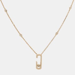 Messika Gigi Hadid Move Addiction Diamond 18k Rose Gold Necklace