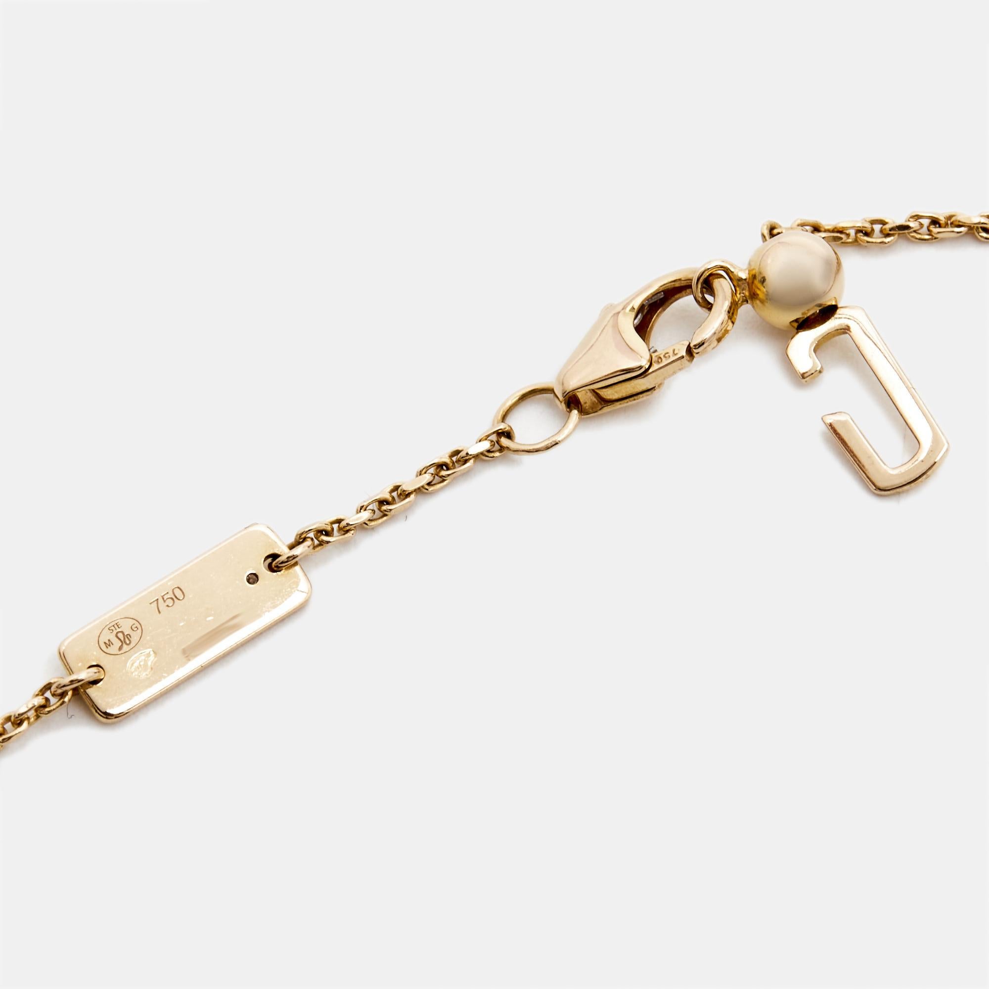 Messika Gigi Hadid Move Addiction Diamond 18k Rose Gold Necklace For Sale 1